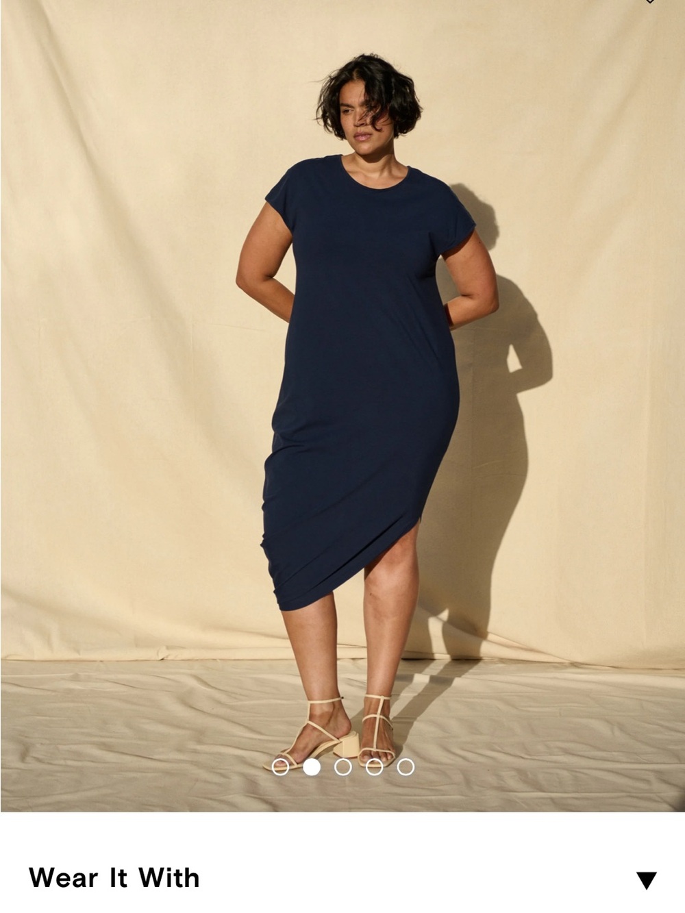 Universal Standard Iconic Geneva Midnight Navy Asymmetrical Dress Womens L